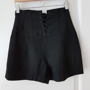 Bebe Back Lace Tie Up Shorts